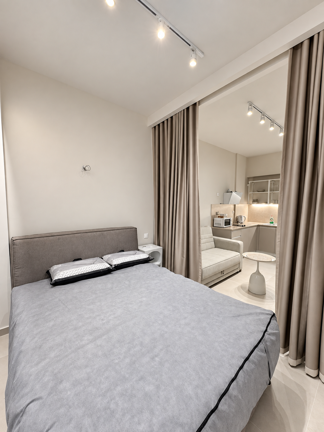 Bedroom opening to the living area